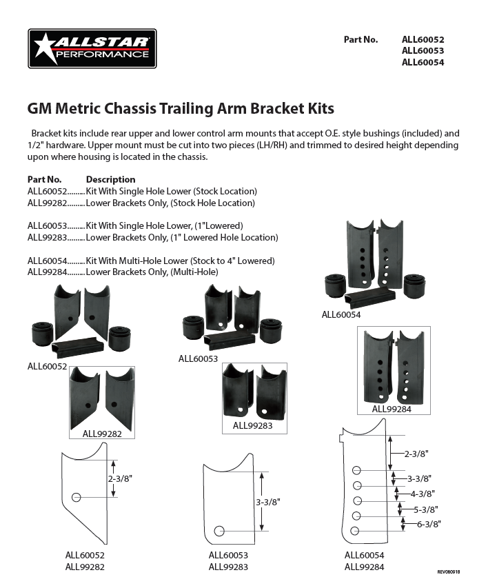 Trailing Arm Brackets